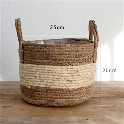 The Southern Atelier – Eco - Friendly Wicker Planter Basket with Durable Handwoven Design - The Southern AtelierSKU_1758272581650_928