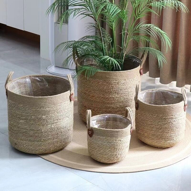 The Southern Atelier – Eco - Friendly Wicker Planter Basket with Durable Handwoven Design - The Southern AtelierSKU_1758272581650_928
