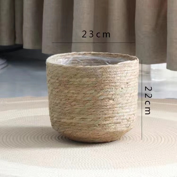 The Southern Atelier – Eco - Friendly Wicker Planter Basket with Durable Handwoven Design - The Southern AtelierSKU_1758272581650_928