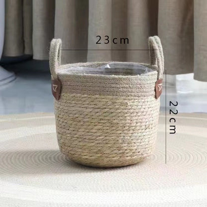 The Southern Atelier – Eco - Friendly Wicker Planter Basket with Durable Handwoven Design - The Southern AtelierSKU_1758272581650_928