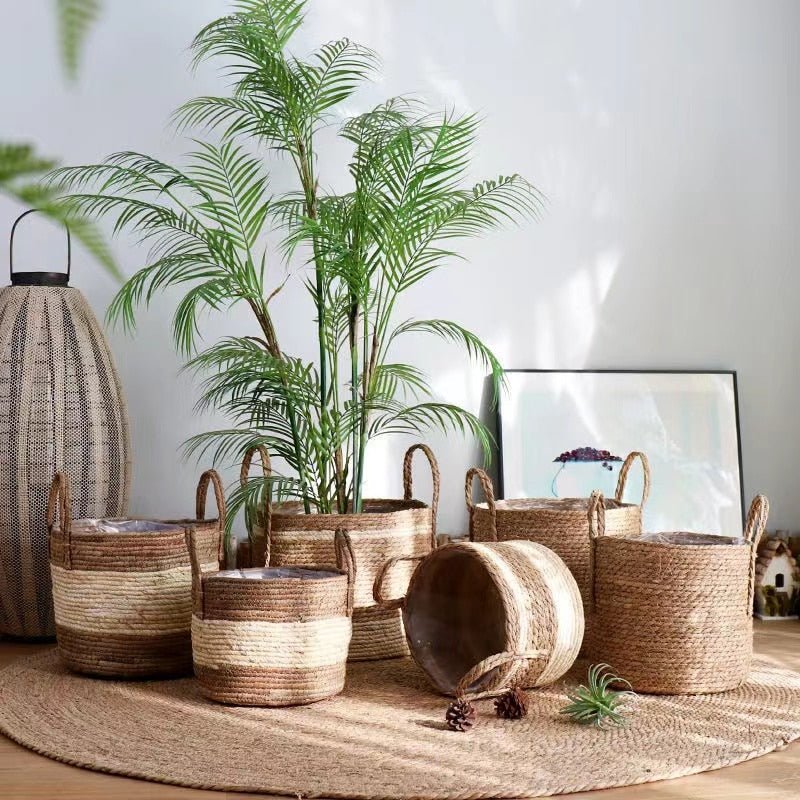 The Southern Atelier – Eco - Friendly Wicker Planter Basket with Durable Handwoven Design - The Southern AtelierSKU_1758272581650_928