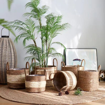The Southern Atelier – Eco - Friendly Wicker Planter Basket with Durable Handwoven Design - The Southern AtelierSKU_1758272581650_928
