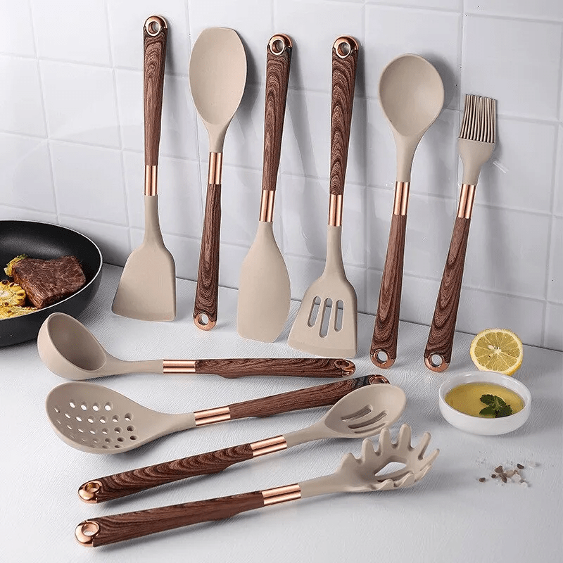 The Southern Atelier – Elegant 10 - Piece Silicone Cooking Set for Modern Living with Timeless Charm - The Southern AtelierSKU_1763119374378_53