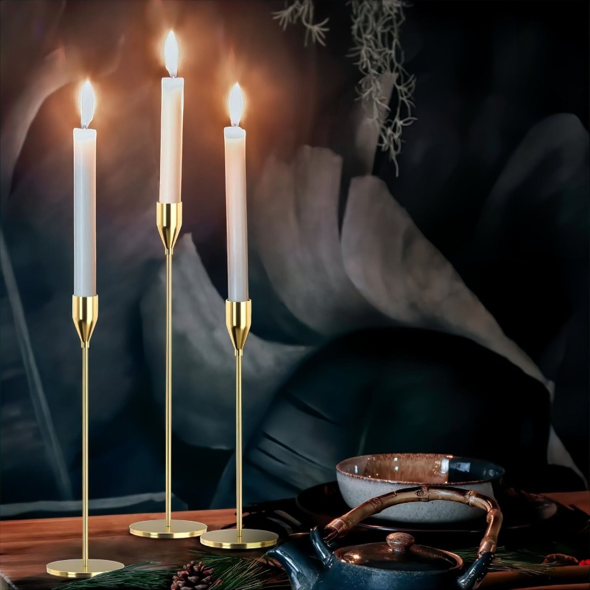 The Southern Atelier – Elegant 3 - Piece Candle Holder Set for a Serene Ambiance - The Southern AtelierSKU_1763119472164_743