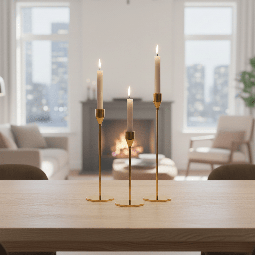 The Southern Atelier – Elegant 3 - Piece Candle Holder Set for a Serene Ambiance - The Southern AtelierSKU_1763119472164_743