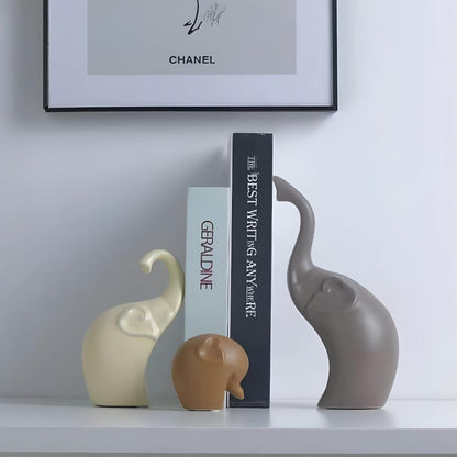 The Southern Atelier – Elegant 3 - Piece Elephant Sculptures in Polished Stone for a Stylish Display - The Southern AtelierSKU_1774883112522_563