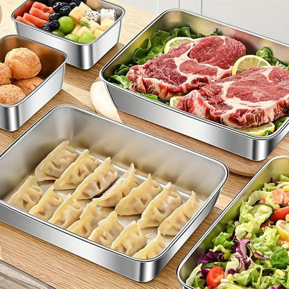 The Southern Atelier – Elegant 3 - Piece Stainless Steel Food Storage Set for a Smart and Stylish Kitchen Aesthetics - The Southern AtelierSKU_1758918267089_923