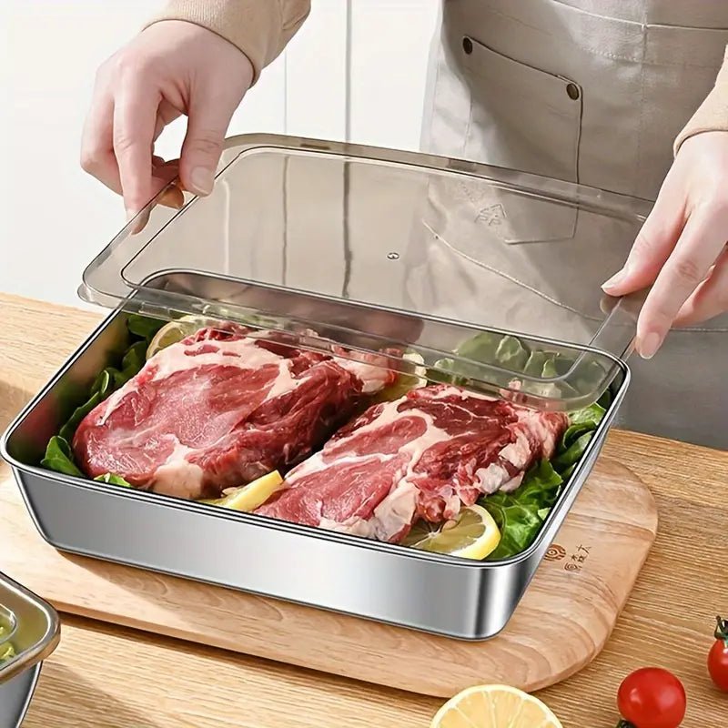 The Southern Atelier – Elegant 3 - Piece Stainless Steel Food Storage Set for a Smart and Stylish Kitchen Aesthetics - The Southern AtelierSKU_1758918267089_923