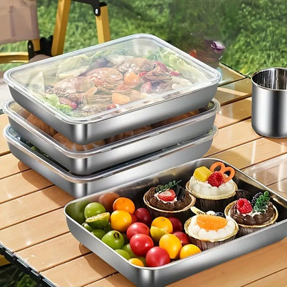 The Southern Atelier – Elegant 3 - Piece Stainless Steel Food Storage Set for a Smart and Stylish Kitchen Aesthetics - The Southern AtelierSKU_1758918267089_923