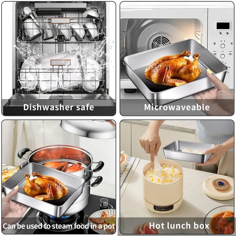 The Southern Atelier – Elegant 3 - Piece Stainless Steel Food Storage Set for a Smart and Stylish Kitchen Aesthetics - The Southern AtelierSKU_1758918267089_923
