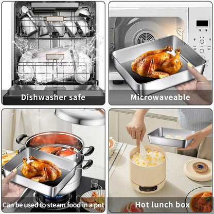 The Southern Atelier – Elegant 3 - Piece Stainless Steel Food Storage Set for a Smart and Stylish Kitchen Aesthetics - The Southern AtelierSKU_1758918267089_923