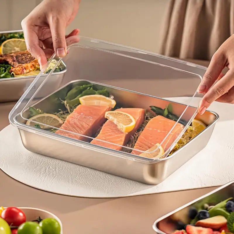 The Southern Atelier – Elegant 3 - Piece Stainless Steel Food Storage Set for a Smart and Stylish Kitchen Aesthetics - The Southern AtelierSKU_1758918267089_923