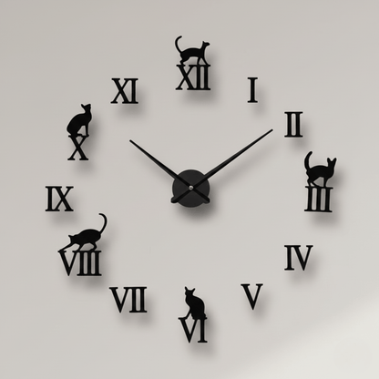 The Southern Atelier – Elegant 3D DIY Cat Wall Clock in Chic Design for a Calm Living Space - The Southern AtelierSKU_1763119491423_58