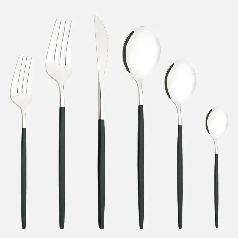 The Southern Atelier – Elegant 6 - Piece Cutlery Set in Polished Stainless Steel for a Refined Dining Experience - The Southern AtelierSKU_1763119445883_138