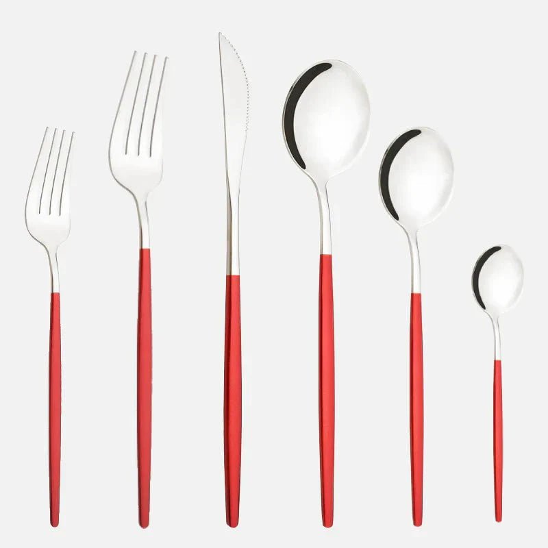 The Southern Atelier – Elegant 6 - Piece Cutlery Set in Polished Stainless Steel for a Refined Dining Experience - The Southern AtelierSKU_1763119445883_290