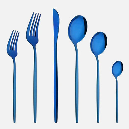 The Southern Atelier – Elegant 6 - Piece Cutlery Set in Polished Stainless Steel for a Refined Dining Experience - The Southern AtelierSKU_1763119445883_304