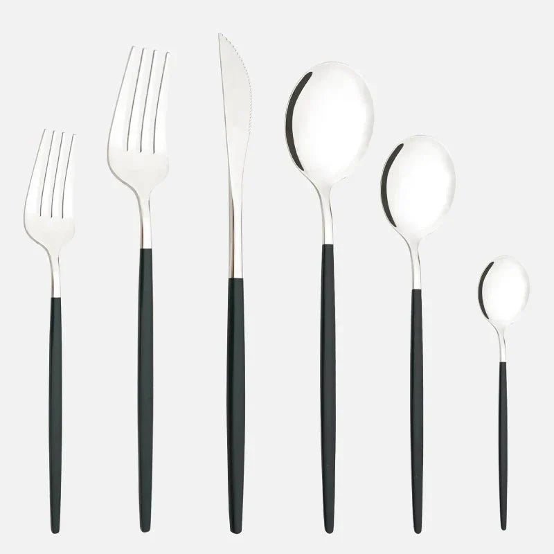 The Southern Atelier – Elegant 6 - Piece Cutlery Set in Polished Stainless Steel for a Refined Dining Experience - The Southern AtelierSKU_1763119445883_324