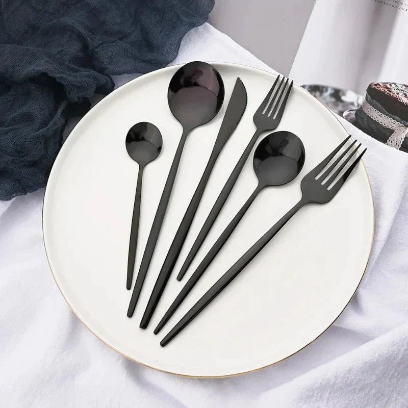 The Southern Atelier – Elegant 6 - Piece Cutlery Set in Polished Stainless Steel for a Refined Dining Experience - The Southern AtelierSKU_1763119445883_327