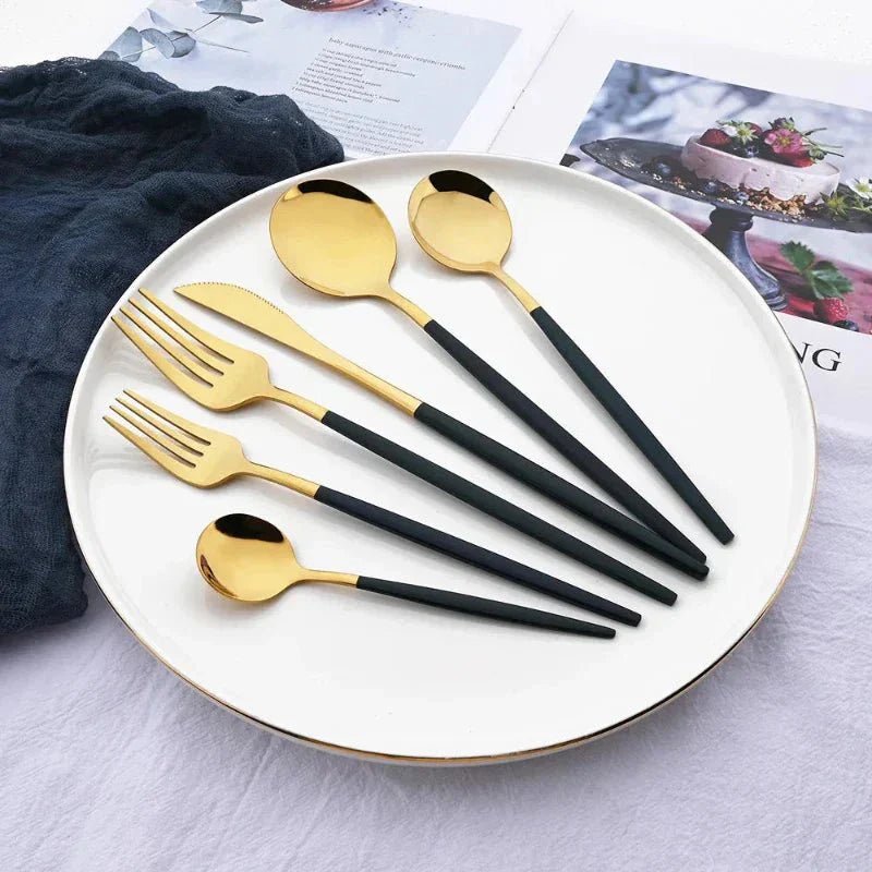 The Southern Atelier – Elegant 6 - Piece Cutlery Set in Polished Stainless Steel for a Refined Dining Experience - The Southern AtelierSKU_1763119445883_327