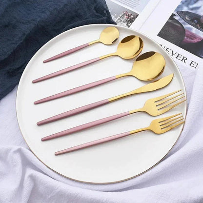 The Southern Atelier – Elegant 6 - Piece Cutlery Set in Polished Stainless Steel for a Refined Dining Experience - The Southern AtelierSKU_1763119445883_327