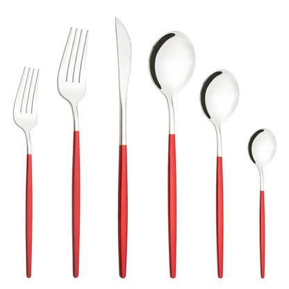 The Southern Atelier – Elegant 6 - Piece Cutlery Set in Polished Stainless Steel for a Refined Dining Experience - The Southern AtelierSKU_1763119445883_327