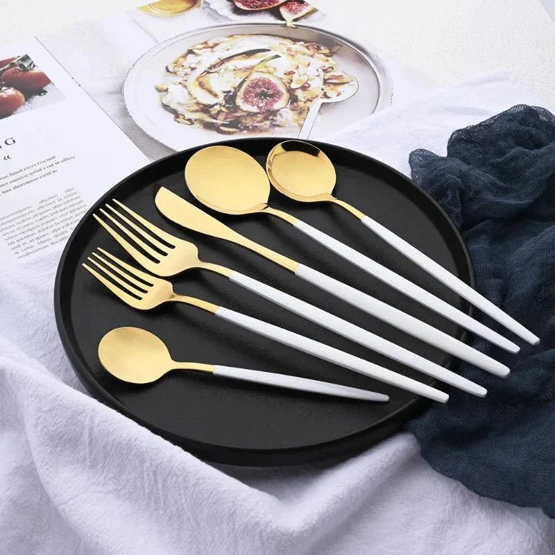 The Southern Atelier – Elegant 6 - Piece Cutlery Set in Polished Stainless Steel for a Refined Dining Experience - The Southern AtelierSKU_1763119445883_327