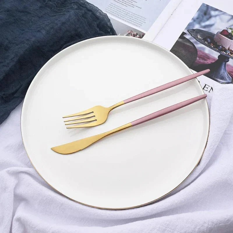 The Southern Atelier – Elegant 6 - Piece Cutlery Set in Polished Stainless Steel for a Refined Dining Experience - The Southern AtelierSKU_1763119445883_327