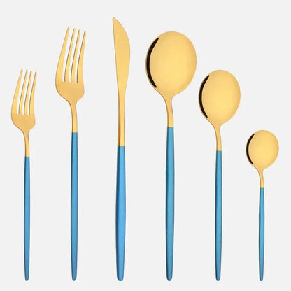 The Southern Atelier – Elegant 6 - Piece Cutlery Set in Polished Stainless Steel for a Refined Dining Experience - The Southern AtelierSKU_1763119445883_350