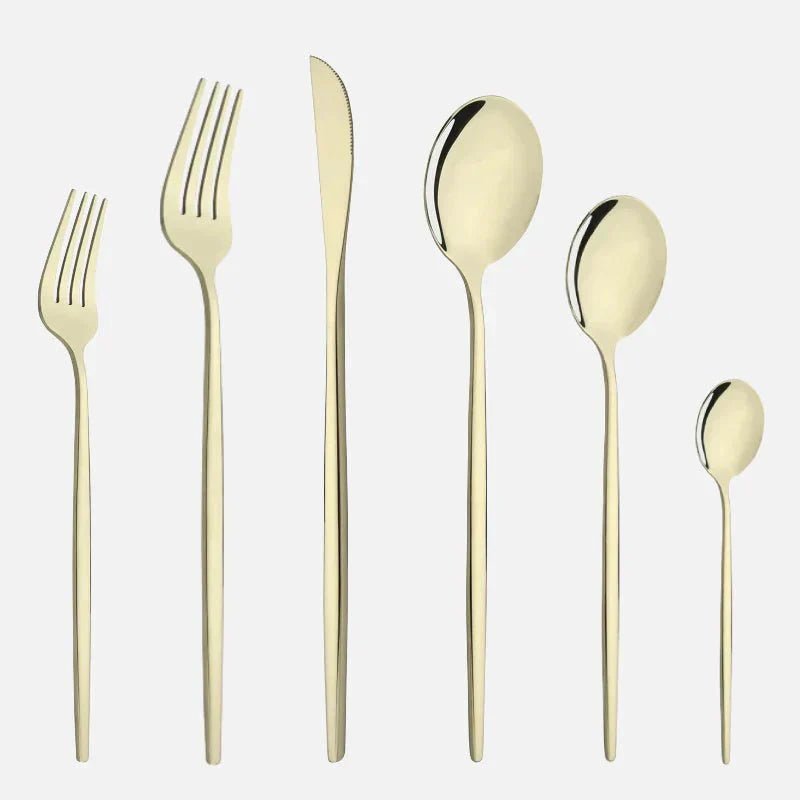 The Southern Atelier – Elegant 6 - Piece Cutlery Set in Polished Stainless Steel for a Refined Dining Experience - The Southern AtelierSKU_1763119445883_448
