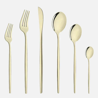 The Southern Atelier – Elegant 6 - Piece Cutlery Set in Polished Stainless Steel for a Refined Dining Experience - The Southern AtelierSKU_1763119445883_448