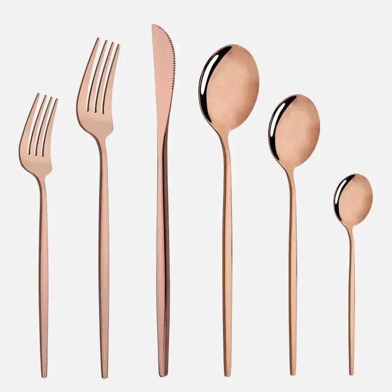 The Southern Atelier – Elegant 6 - Piece Cutlery Set in Polished Stainless Steel for a Refined Dining Experience - The Southern AtelierSKU_1763119445883_658