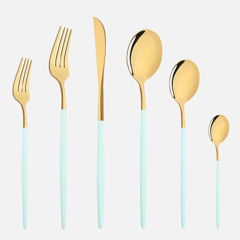 The Southern Atelier – Elegant 6 - Piece Cutlery Set in Polished Stainless Steel for a Refined Dining Experience - The Southern AtelierSKU_1763119445883_670