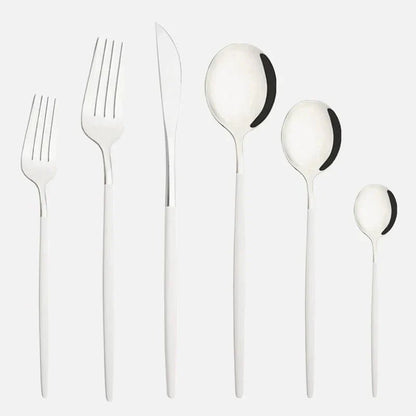 The Southern Atelier – Elegant 6 - Piece Cutlery Set in Polished Stainless Steel for a Refined Dining Experience - The Southern AtelierSKU_1763119445883_689