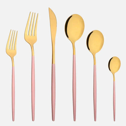 The Southern Atelier – Elegant 6 - Piece Cutlery Set in Polished Stainless Steel for a Refined Dining Experience - The Southern AtelierSKU_1763119445883_752