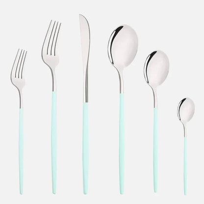 The Southern Atelier – Elegant 6 - Piece Cutlery Set in Polished Stainless Steel for a Refined Dining Experience - The Southern AtelierSKU_1763119445883_90
