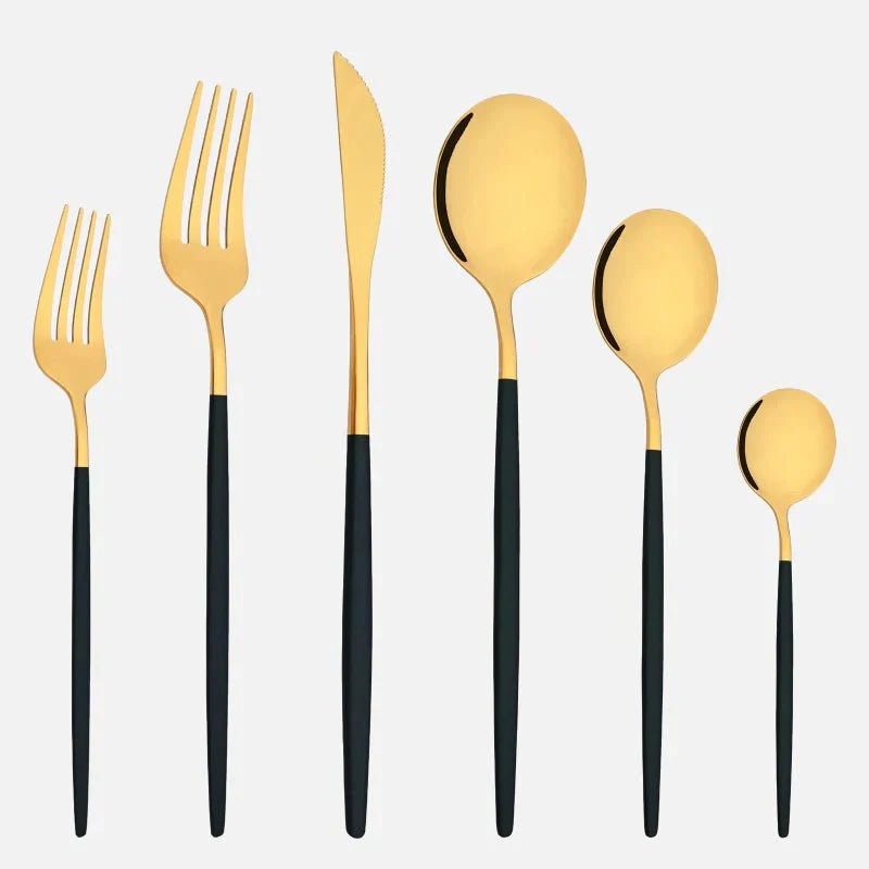 The Southern Atelier – Elegant 6 - Piece Cutlery Set in Polished Stainless Steel for a Refined Dining Experience - The Southern AtelierSKU_1763119445883_92