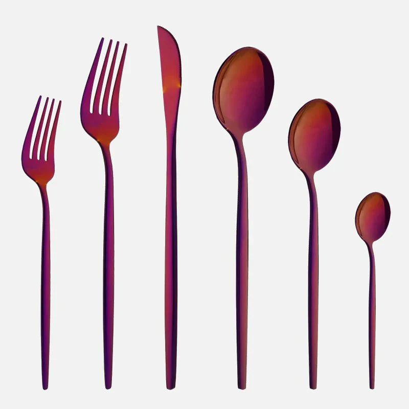 The Southern Atelier – Elegant 6 - Piece Cutlery Set in Polished Stainless Steel for a Refined Dining Experience - The Southern AtelierSKU_1763119445883_971