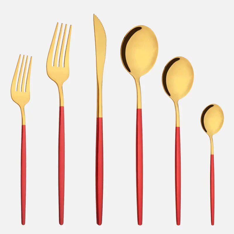 The Southern Atelier – Elegant 6 - Piece Cutlery Set in Polished Stainless Steel for a Refined Dining Experience - The Southern AtelierSKU_1763119445883_990