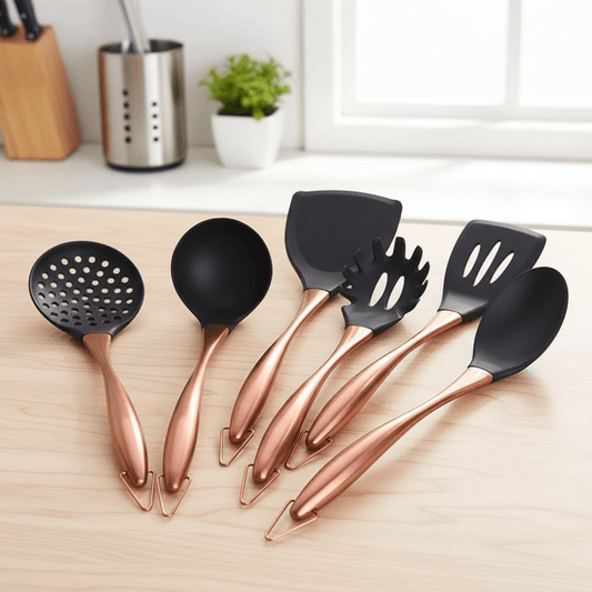 The Southern Atelier – Elegant 6 - Piece Kitchen Utensil Collection in Sleek Stainless Steel for a Refined Culinary Experience - The Southern AtelierSKU_1763119453199_377