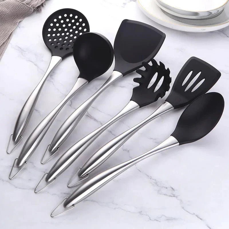 The Southern Atelier – Elegant 6 - Piece Kitchen Utensil Collection in Sleek Stainless Steel for a Refined Culinary Experience - The Southern AtelierSKU_1763119453199_377