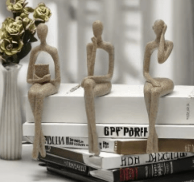 The Southern Atelier – Elegant Abstract Book Shelf Display Sculpture in Minimalist Design for a Stylish Centrepiece - The Southern Atelier