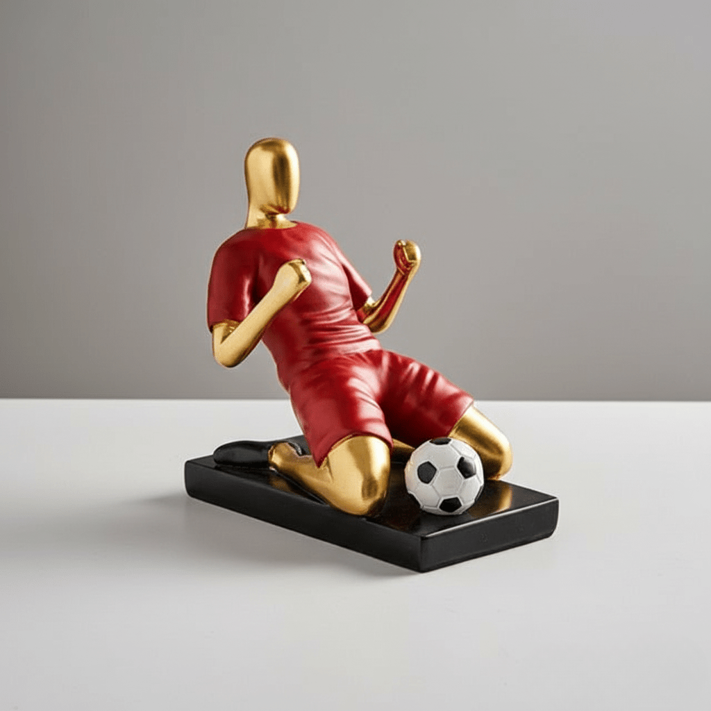 The Southern Atelier – Elegant Abstract Footballer Sculpture in Polished Resin for a Sophisticated Touch - The Southern AtelierSKU_1765807367422_815