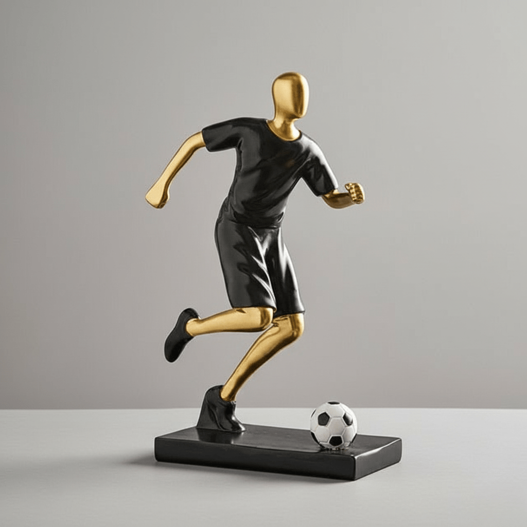 The Southern Atelier – Elegant Abstract Footballer Sculpture in Polished Resin for a Sophisticated Touch - The Southern AtelierSKU_1765807367422_857