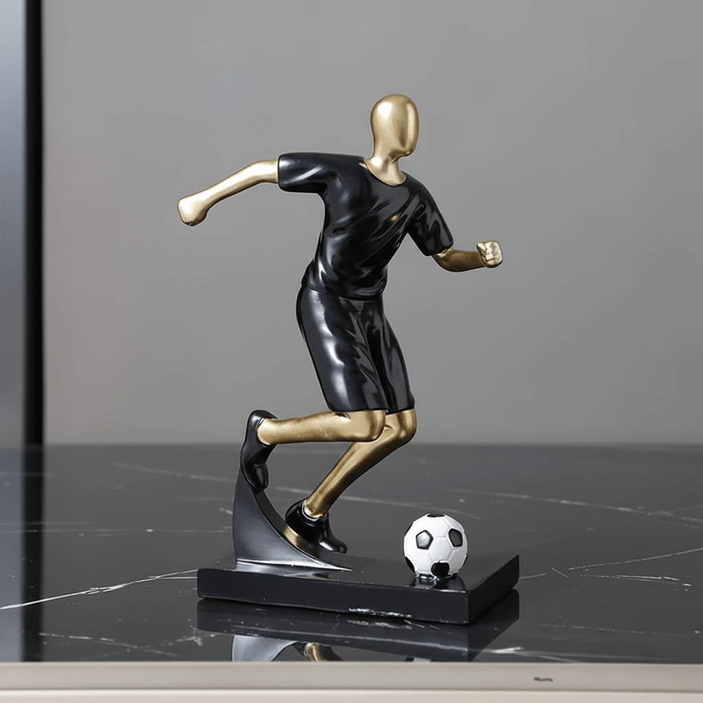The Southern Atelier – Elegant Abstract Footballer Sculpture in Polished Resin for a Sophisticated Touch - The Southern AtelierSKU_1765807367422_858