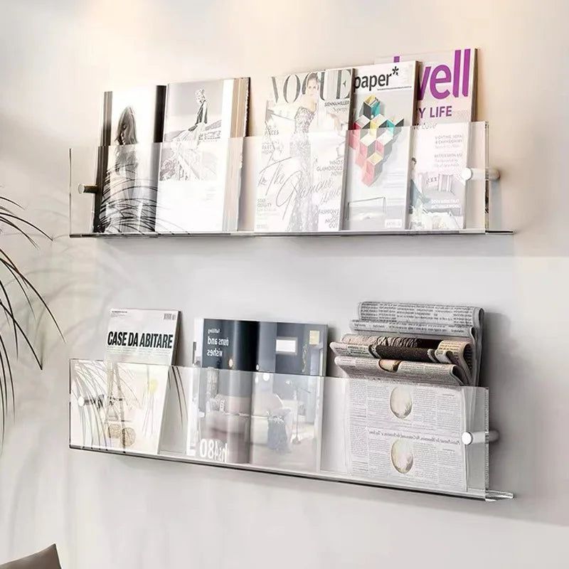 The Southern Atelier – Elegant Acrylic Wall - Mounted Magazine Rack for a Stylish Organisation with Timeless Charm - The Southern AtelierSKU_1758918174161_639