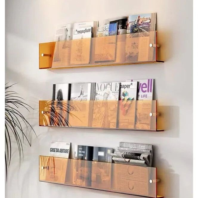 The Southern Atelier – Elegant Acrylic Wall - Mounted Magazine Rack for a Stylish Organisation with Timeless Charm - The Southern AtelierSKU_1758918174162_574