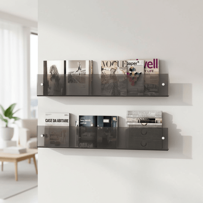 The Southern Atelier – Elegant Acrylic Wall - Mounted Magazine Rack for a Stylish Organisation with Timeless Charm - The Southern AtelierSKU_1758918174162_847