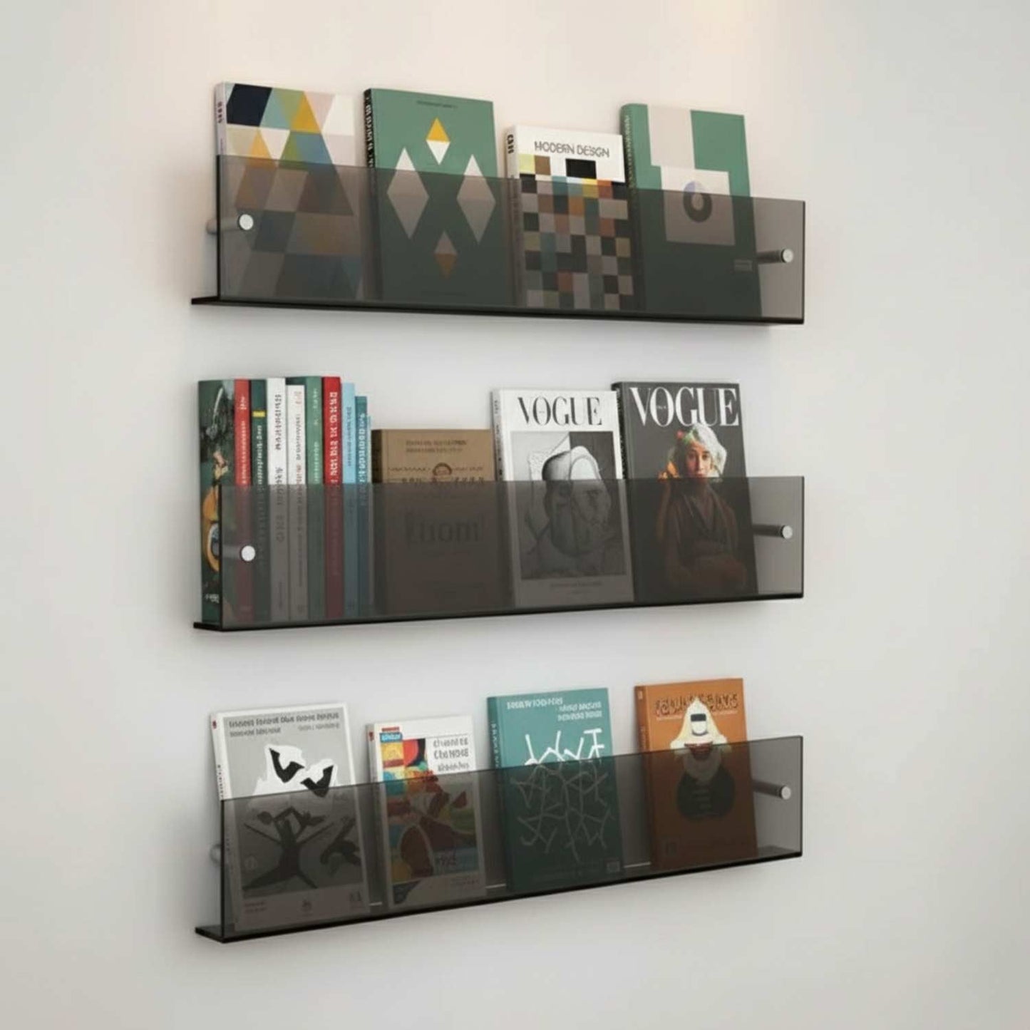 The Southern Atelier – Elegant Acrylic Wall - Mounted Magazine Rack for a Stylish Organisation with Timeless Charm - The Southern AtelierSKU_1758918174162_847