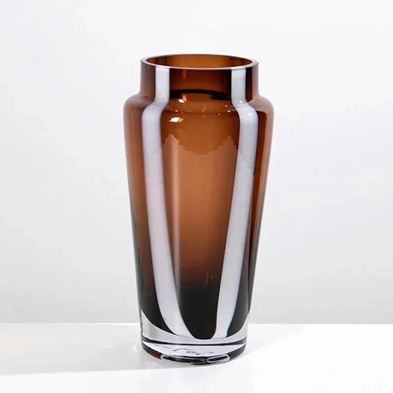 The Southern Atelier – Elegant Amber Glass Prism Vase for Contemporary Spaces, Infusing Warmth and Sophistication - The Southern AtelierSKU_1765807274173_221