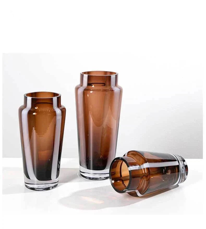 The Southern Atelier – Elegant Amber Glass Prism Vase for Contemporary Spaces, Infusing Warmth and Sophistication - The Southern AtelierSKU_1765807274173_861